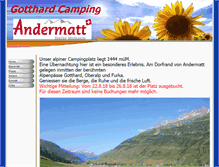 Tablet Screenshot of gotthard-camping.ch